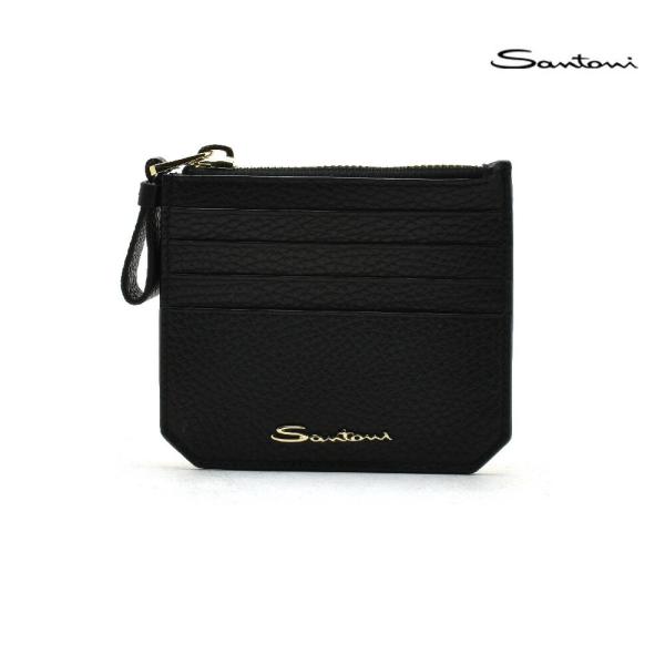 【並行輸入品】サントーニ 財布 小銭入れ コイン カード ケース シボレザー ブラック 黒 メンズ ...