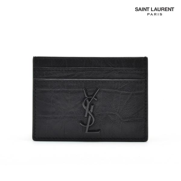 【並行輸入品】サンローラン カードケース パスケース 定期入れ カサンドラロゴ ブラック 黒 NER...