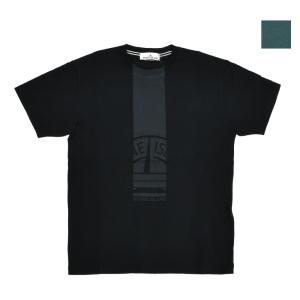 ストーンアイランド Tシャツ メンズ カットソー クルーネック 半袖 ブラック グリーン 黒 緑 STONE ISLAND【送料無料】｜cloudshoe