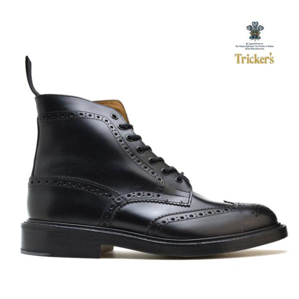 トリッカーズ カントリーブーツ メンズ  ブラック ダブル レザー ソール 2508 TRICKER...