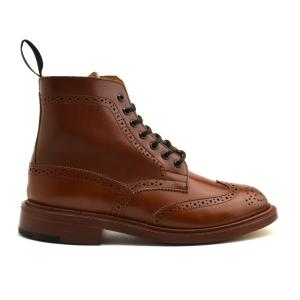 トリッカーズ カントリーブーツ レディース ダブルレザーソール ウイングチップ マロン アンティーク TRICKER'S L5180 MALTON COUNTRY BOOT【送料無料】｜cloudshoe