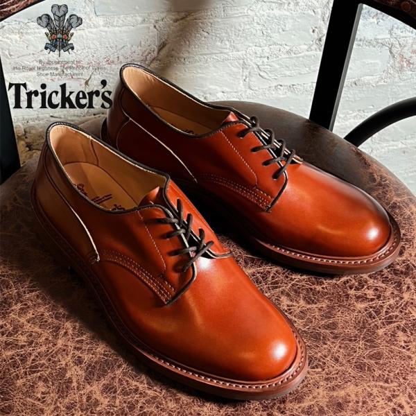 【並行輸入品】トリッカーズ TRICKER&apos;S 5636 マロン プレーントゥシューズ ウッドストッ...
