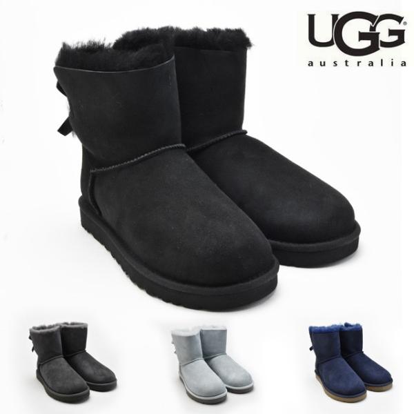 【並行輸入品】アグ UGG ミニ ベイリー ボウ ムートンブーツ レディース シープスキン バックリ...