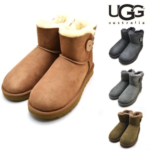 【並行輸入品】アグ UGG ミニベイリーボタン II ムートンブーツ レディース  シープスキン ボ...