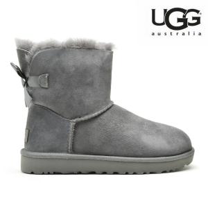 【SALE】アグ UGG ミニ ベイリー ボウ II  ムートンブーツ レディース バックリボン シープスキン グレー 1016501 MINI BAILEY BOW II｜cloudshoe