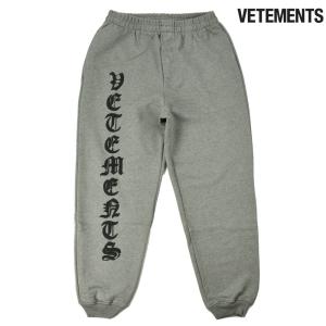 ヴェトモン スウェット イージーパンツ グレー ANARCHY GOTHIC LOGO メンズ VETEMENTS｜cloudshoe