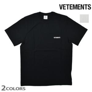 ヴェトモン Tシャツ カットソー オーバーサイズ クルーネック 半袖 ブラック ホワイト 黒 白 メンズ｜cloudshoe