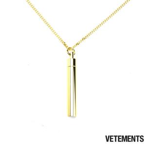 ヴェトモン パウダーネックレス ペンダント ゴールド 真鍮 GOLD NECKLACE メンズ VETEMENTS｜cloudshoe