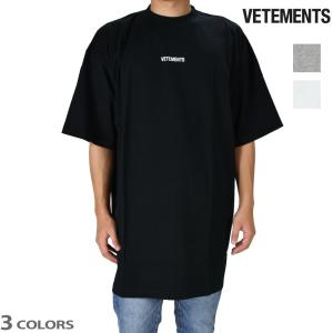 【SALE】ヴェトモン Tシャツ カットソー クルーネック 半袖 ブラック グレー ホワイト LOGO TEE メンズ VETEMENTS｜cloudshoe