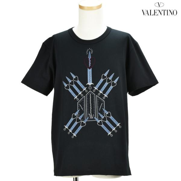 【並行輸入品】ヴァレンティノ NV3MG09G 3LE 0NO プリント Tシャツ カットソー 半袖...