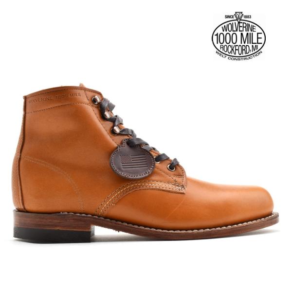 【並行輸入品】ウルヴァリン ワークブーツ 1000マイル ブラウン プレミアムレザー W40590 ...