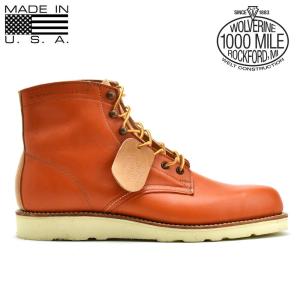 ウルヴァリン 1000マイルブーツ メンズ ワークブーツ オレンジ WOLVERINE 1000MILE BOOTS｜cloudshoe