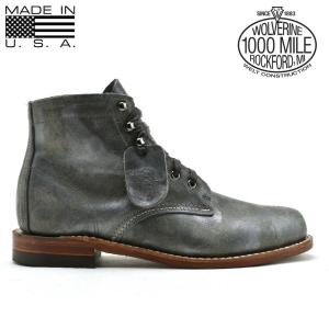 ウルヴァリン ワークブーツ メンズ 1000マイル グレー W990077 WOLVERINE 1000MILE BOOTS｜cloudshoe