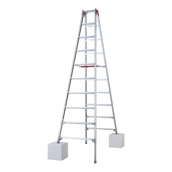 ●∂長谷川工業 【RYZ-30d】脚立 伸縮式専用脚立 脚部伸縮式 天板高さ2.82〜3.13m 質...