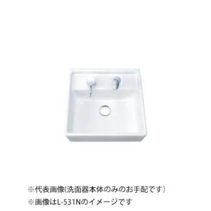 ###INAX/LIXIL 【L-531FC/BW1】ピュアホワイト 角形洗面器 ベッセル・壁付兼用...