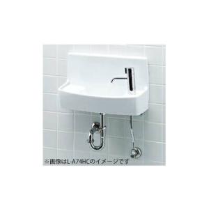 ###INAX/LIXIL 【L-A74HA/BW1】ピュアホワイト 壁付手洗器(ハンドル水栓) ハ...