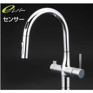 KVK 水栓金具【KM6091SCEC】浄水器専用シングルレバー式シャワー付混合栓(センサー付) 水...