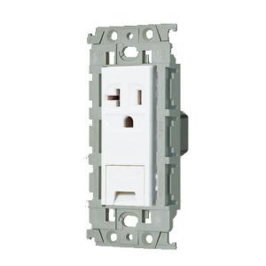 パナソニック 配線器具【WTL193149W】(セラミックホワイト) アドバンスシリーズ 15A・20A兼用埋込アースターミナル付接地コンセント(絶縁枠付)