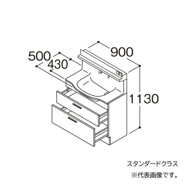 ●TOTO 【LDSFM090BCBAS1A】洗面化粧台 スタンダード オクターブスリム センターボ...