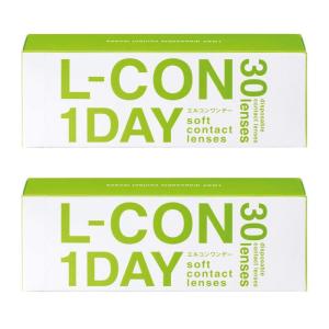 コンタクト 2箱セット L-CON 1DAY 1箱30枚入り エルコンワンデー 透明  1日使い捨て クリア コンタクトレンズ｜clover-eyes