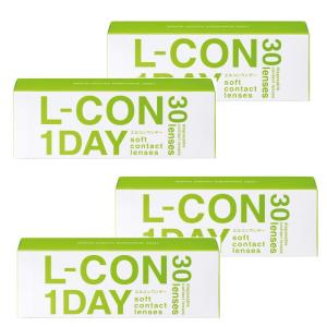 コンタクト 4箱セット L-CON 1DAY 1箱30枚入り エルコンワンデー 透明  1日使い捨て クリア コンタクトレンズ｜カラコン通販 Clover eyes