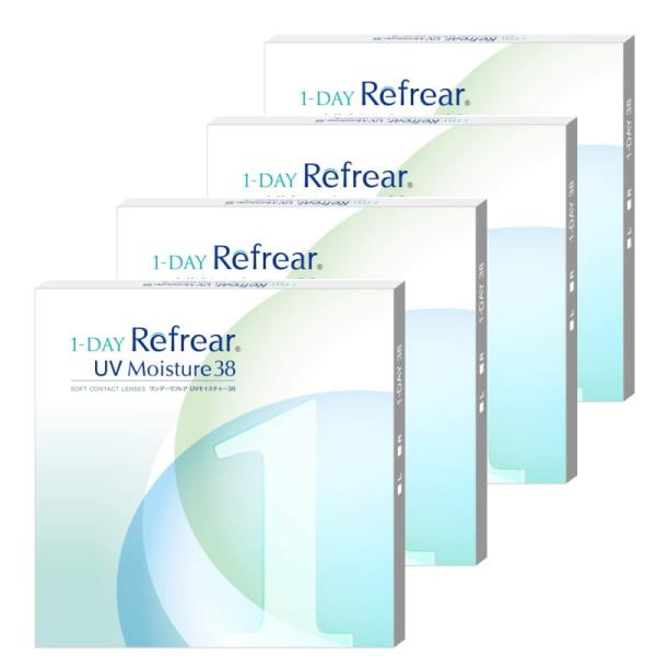 コンタクト 4箱セット ワンデーリフレアUVモイスチャー38 1箱30枚入り 1-DAY Refre...