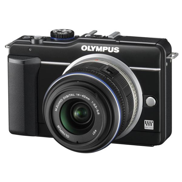 OLYMPUS ミラーレス一眼 E-PL1s レンズキット ブラック E-PL1s LKIT BLK