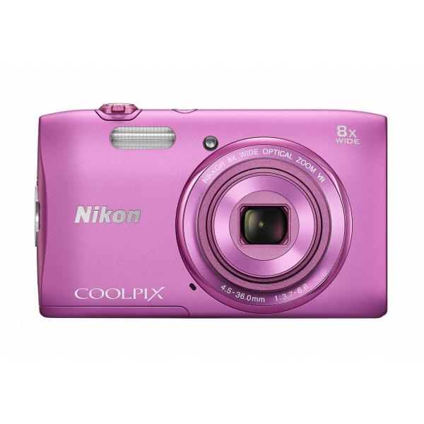 Nikon デジタルカメラ COOLPIX S3600 8倍ズーム 2005万画素 アザレアピンク ...