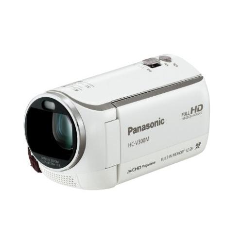 パナソニック デジタルハイビジョンビデオカメラ V300 内蔵メモリー32GB パールホワイト HC...