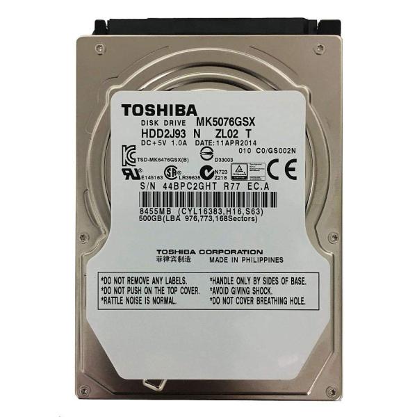 TOSHIBA 東芝 2.5inch SATA HDD 500GB 5400回転 512セクター(非...