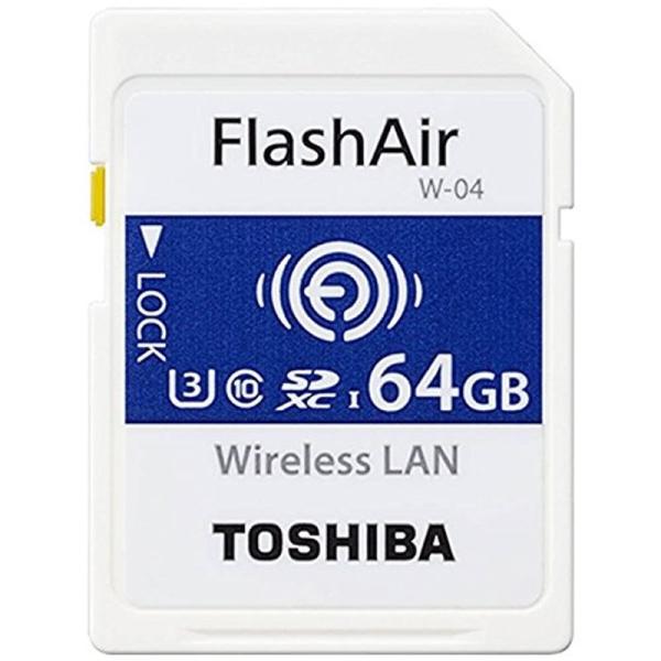 東芝 無線LAN搭載SDXCメモリカード 64GB Class10 UHS-1Flash Air S...