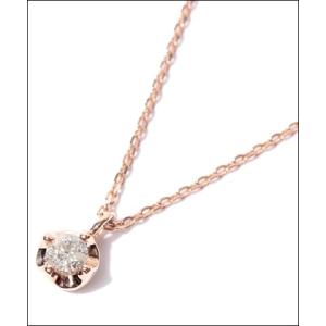4℃（ヨンドシー） ネックレス K10 ピンクゴールド ダイヤモンド