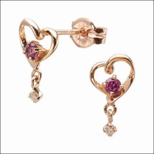4℃（ヨンドシー） ピアス K10ピンクゴールド お花 キュービック