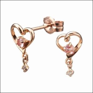 ４℃【10月誕生石】K10ピンクゴールドピアス ラッピング無料