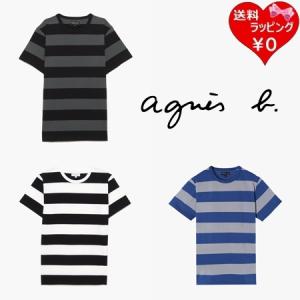 【送料無料】【ラッピング無料】アニエスベー agnes b Tシャツ ボーダー 日本製 綿100%｜clover-leaf