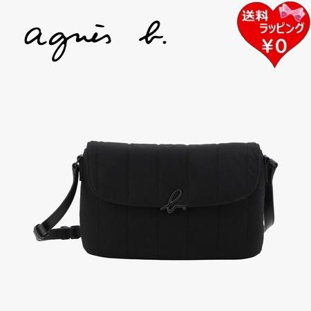 アニエスベー agnes b ショルダーバッグ コットン ブラック