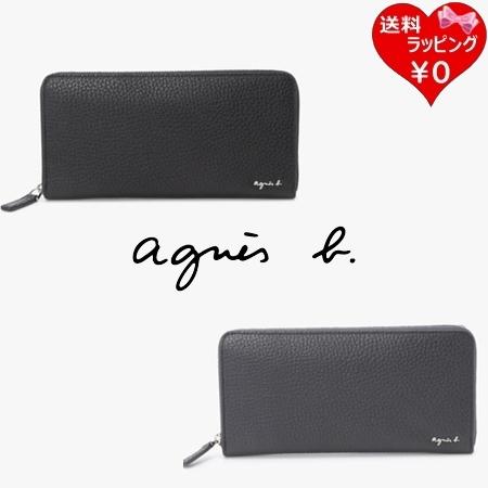 アニエスベー agnes b 財布 長財布 レザー ラウンドジップ ロングウォレット メンズ
