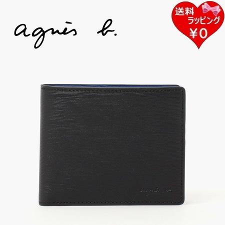 アニエスベー agnes b 財布 折財布 メンズ 二つ折り ウォレット ブラック