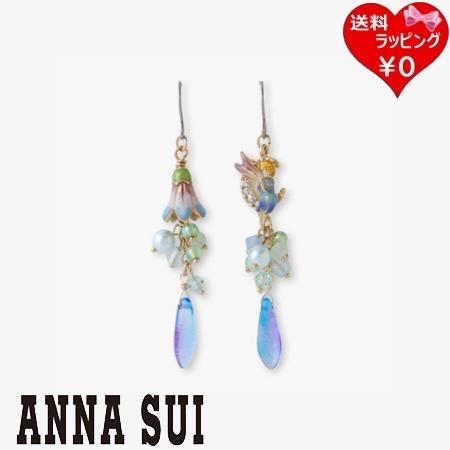【送料無料】【ラッピング無料】アナスイ ANNASUI ピアス 妖精とスノードロップモチーフ グリー...