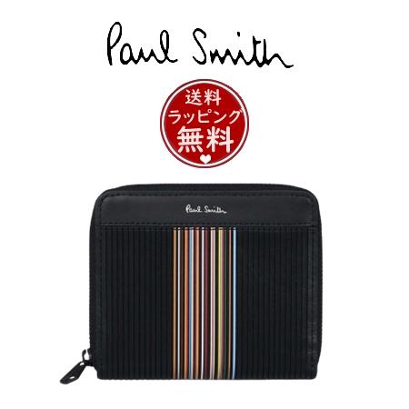 ポール・スミス Paul Smith 財布 シグネチャーストライプパネル 2つ折り財布 ユニセックス...