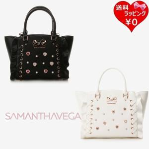 サマンサベガ Samantha Vega ハンドバッグ レースアップハートビジューフラッタ― 小 2way｜clover-leaf