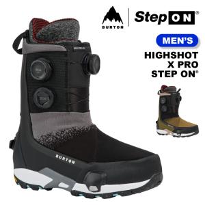 日本正規品 スノーボード ブーツ バートン BURTON MENS HIGHSHOT X PRO STEP ON Black / Dried Moss Multi ハイショット エックス プロ ステップオン 26-27｜Clover SPORTS&OUTDOOR