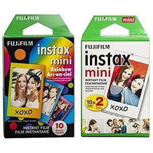 Fujifilm INSTAX Mini Instant Film (Rainbow + White Twin Pack)送料無料