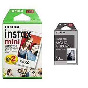 Fujifilm INSTAX Mini Instant Film Twin Pack (White) and Instax Mini Monochr送料無料