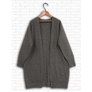 [カーディガン]　ラクーンウール混ニットトッパーカーディガン