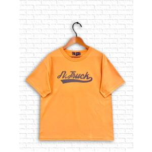 [ノースオブジェクト]　首リブ使いロゴプリントTシャツ