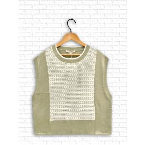 [ノースオブジェクト]　つながりの輪柄ニットベスト