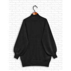 [アウトレット]　ハイネックゆったりニットチュニック