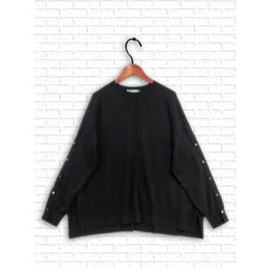 [ノースオブジェクト]　袖ボタン使いオーガニックコットンプルオーバー