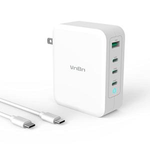 VnBn 4ポート GaN 急速充電器 USB-Cポート三つ USB-Aポート一つ 合計最大出力 130W 単ポート最大出力 100W